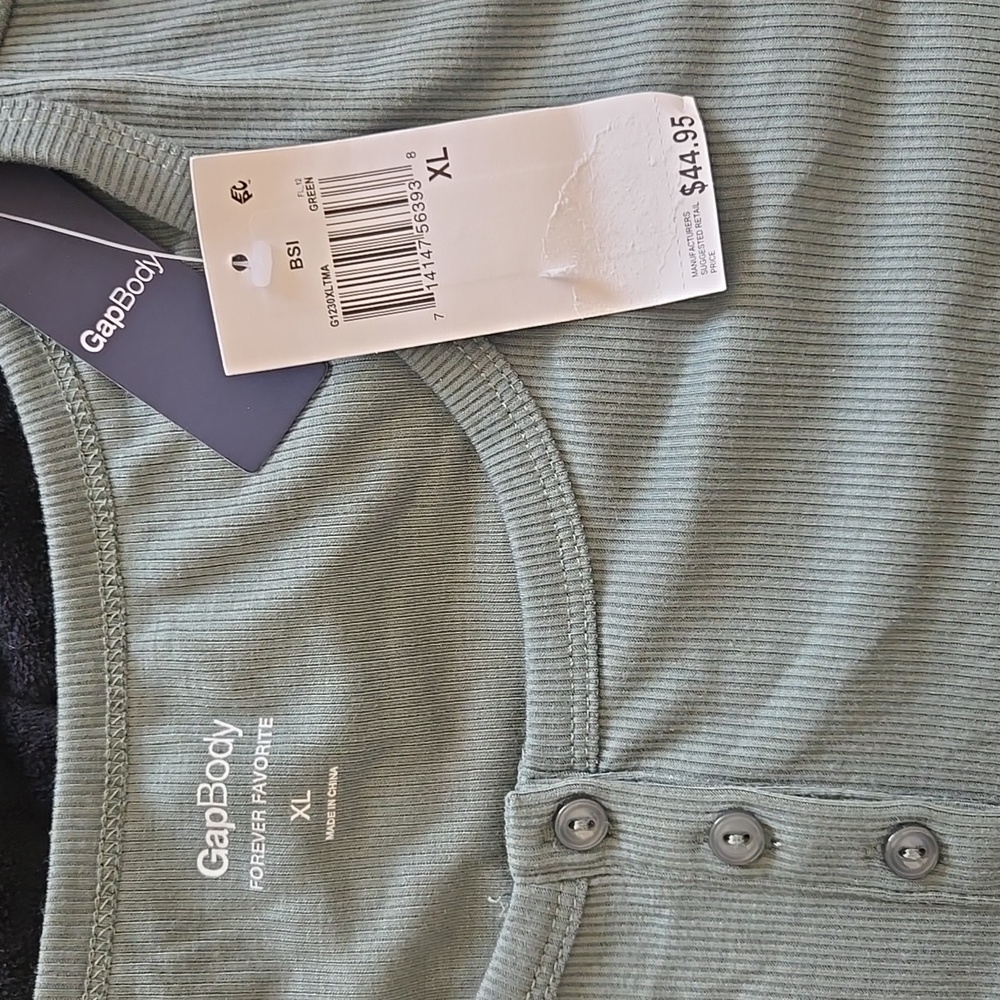 GAP GapBody Women's Long-Sleeve Rib Pajama Top ONLY Size: XLARGE New - Picture 6 of 7